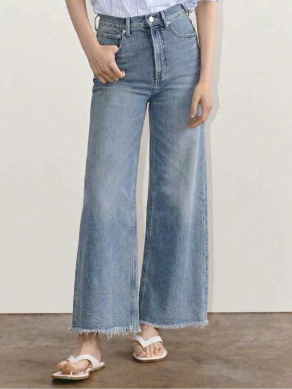 EVERLANE The Way-High® Sailor Jean | Size 33R | Blue Tint - Excellent Condition